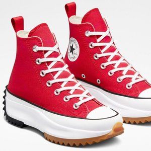 Converse Run Star Hike HI Platform Womens Size 8.5 Red White Black NEW A06157C